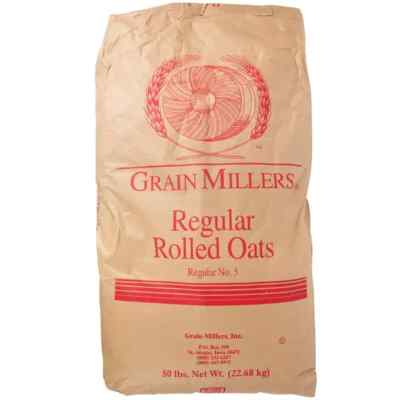 50 lb Bag Regular Rolled Oats Thick Bulk Supply Meal Large Quick Grain Whole