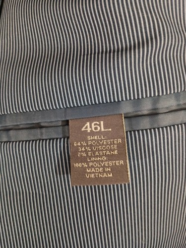 Madison Blazer Jacket Size 46L Blue Modern Fit - Picture 9 of 10