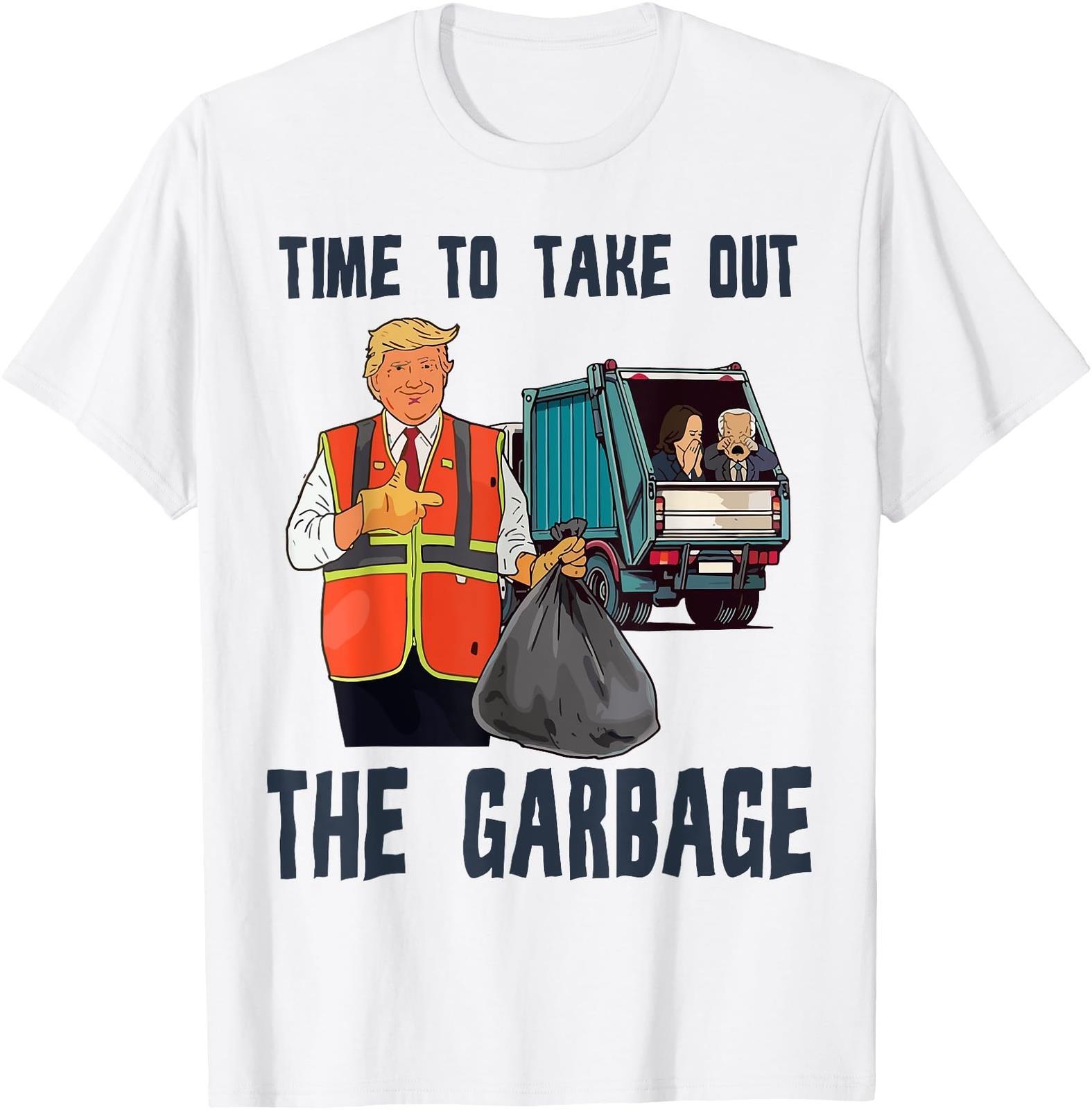 Time To Take Out The Garbage Trump Garbage Truck Trump 2024 T Shirt Men