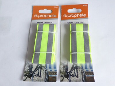 2x Prophete Reflektor Band - EN 13356 Sicherheitsband Arm/Bein Klett  gelb 5040