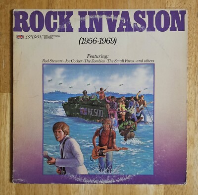 Rock Invasion  1956-1969  Vinyl LP Record VG+  Zombies  Rod Stewart  Small Faces