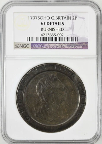 1797 SOHO G. Britain 2 Pence VF Details NGC