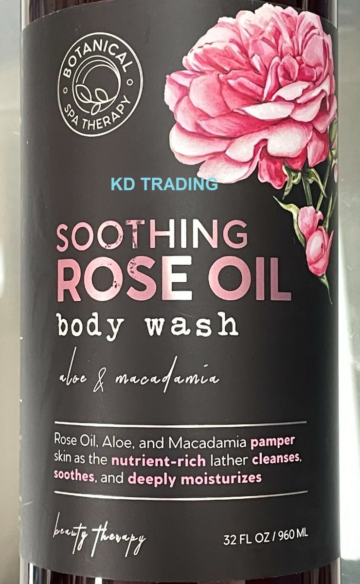 2-Pk) BOTANICAL SPA THERAPY ~ SOOTHING ROSE OIL BODY WASH with