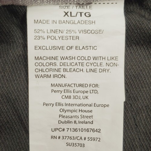 X-Large Cubavera Smoked Pearl Grey Heather 9" Inseam Drawstring Shorts 40" - Picture 10 of 10