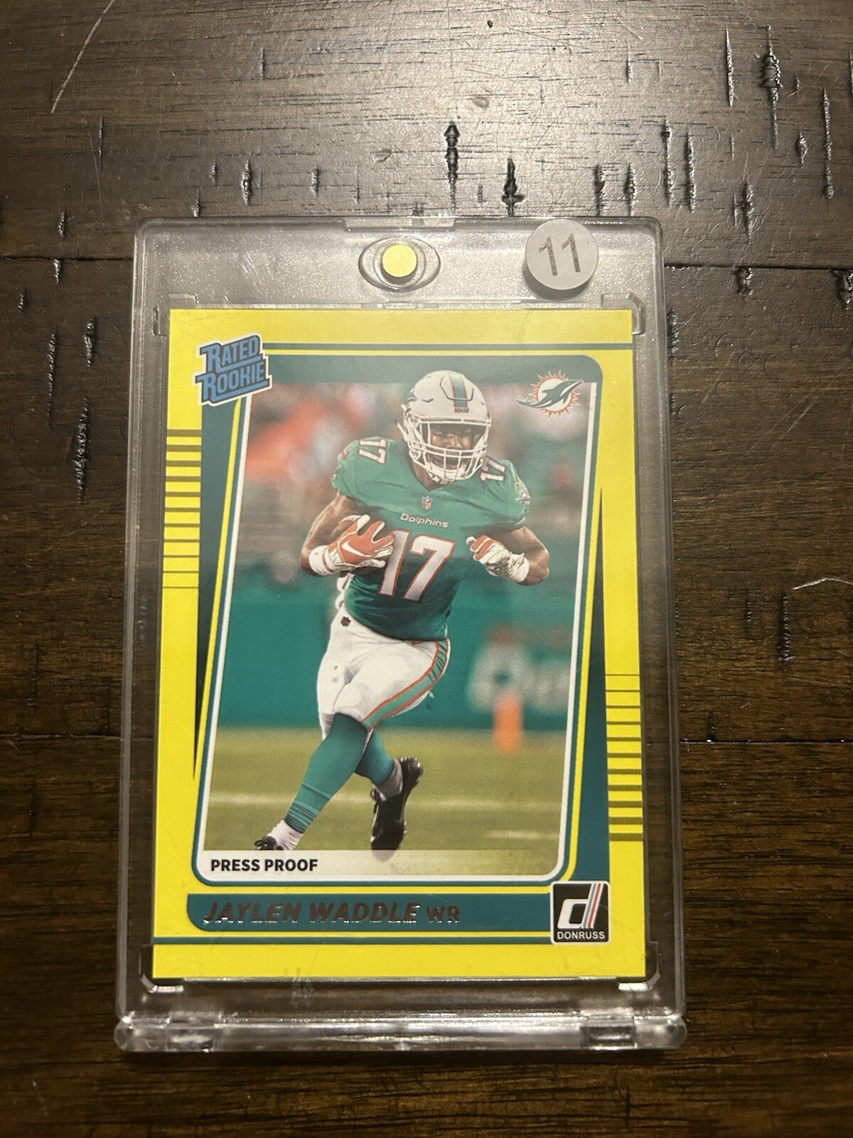 2021 Donruss - Jaylen Waddle Rated Rookie Premium Gold Press Proof Rookie RC