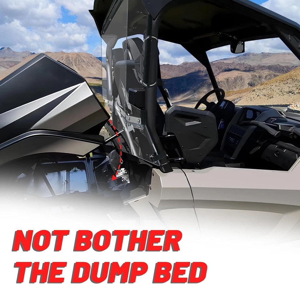 Heavy Duty Rear Windshield PC For Yamaha Wolverine X2/ X2 R-Spec/XTR 2021-2024 Foto 3 de 4