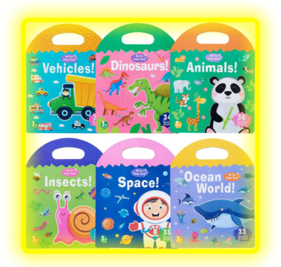 6 Pack of Montessori Portable Jelly Quiet  Toddler  Books  Preschool Learning