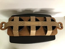 3pc Snack Dish Set w/ Wood Tray – Serving Board for Party, Chips, Dips & Sauces