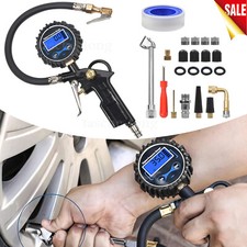 LCD Tyre Inflator Air Gun Pump with Digital Pressure Gauge for Air Compressors