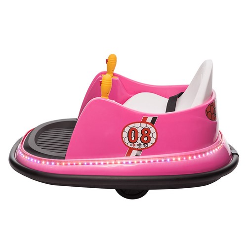 ZEOPHOL Kids 12V Kids Ride on Bumper Car Toddler Remote Control 360° Spin Pink - Picture 12 of 13