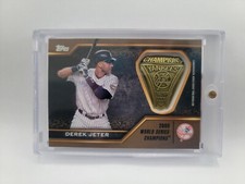 2021 Topps DEREK JETER 1/1 COMMEMERATIVE WS Metal Relic W/ GAME USED Jersey! HOF