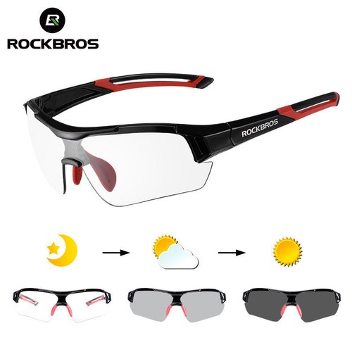 ROCKBROS Cycling Sunglasses PC Photochromic Transparent Glasses UV400 Goggles