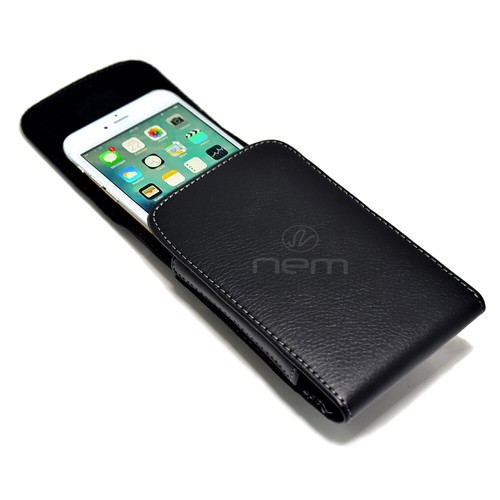 Black Vertical Leather Holster Case Pouch For Samsung Galaxy J2 (2017) SM-J200 - Picture 4 of 4