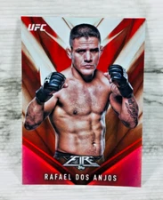 2017 TOPPS UFC FIRE #22 RAFAEL DOS ANJOS RED HOT PARALLEL FOIL SSP (#088/142)