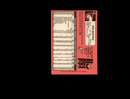 1969 Topps 518 Fred Whitfield EX #D1,313960 - Picture 2 of 2