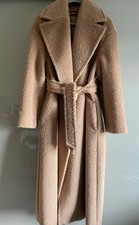 Max Mara Studio Febe Alpaca Wrap Long Belted Coat Size 10