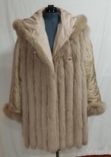 Reversible Blue Fox Coat With Hood~size 4x
