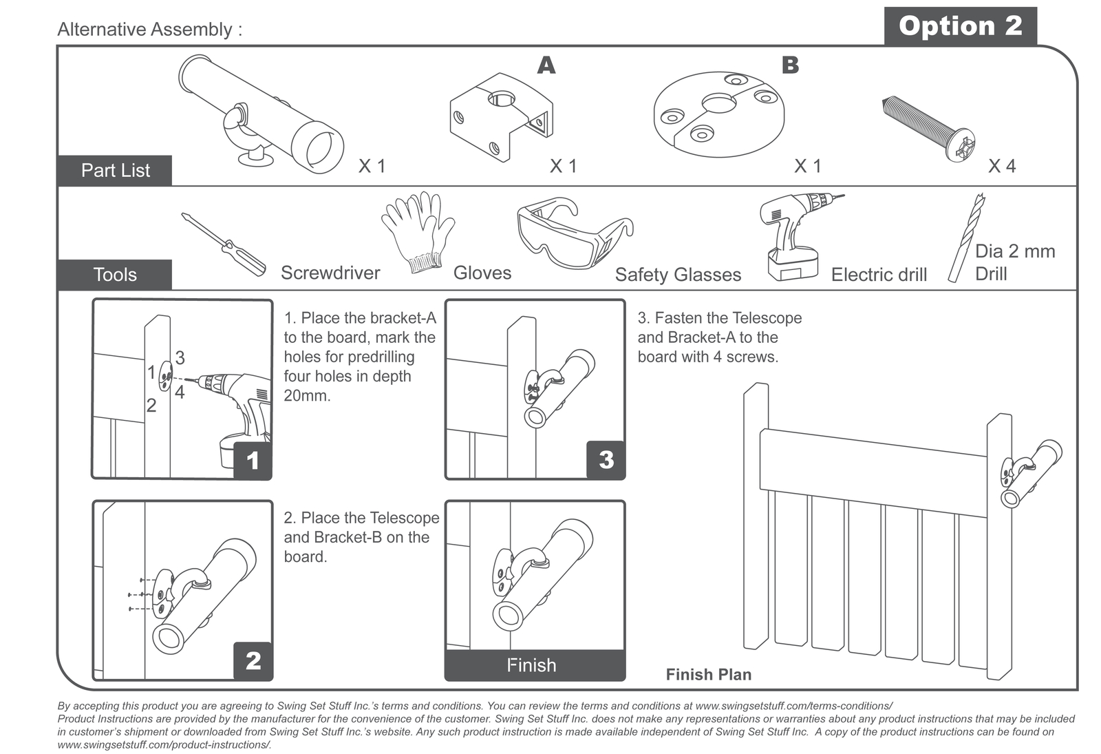SWING SET STUFF INC. TELESCOPE PERISCOPE KIT PINK girl toy fun outdoor boy 0308
