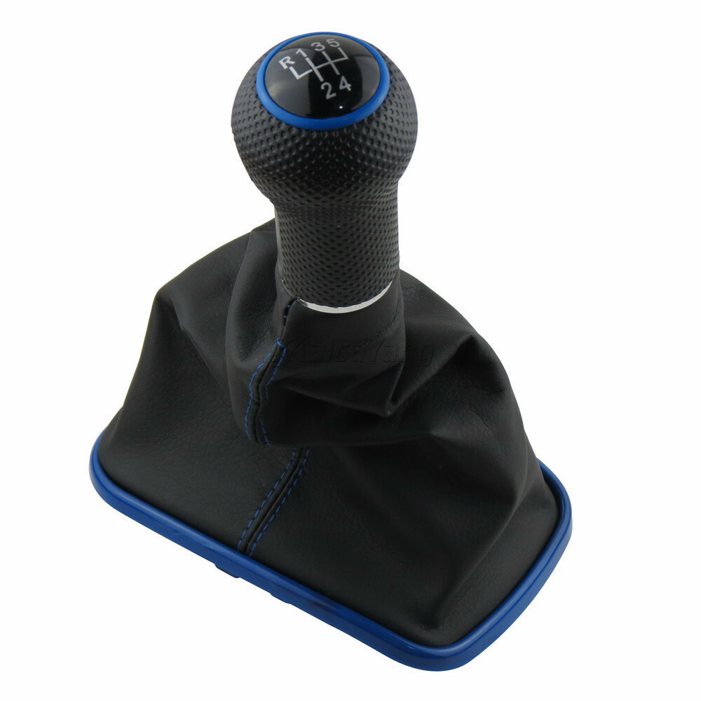 Leather Gear Shift Knob Gaiter Boot Cover For VW Golf 4 GTI R32 Jetta