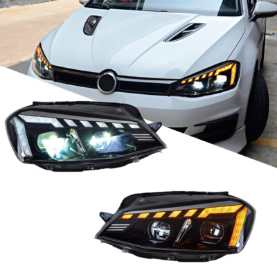 LED Headlights for Golf 7 VII MK7 2015-2017 Halogen Model Front Lamps Assembly