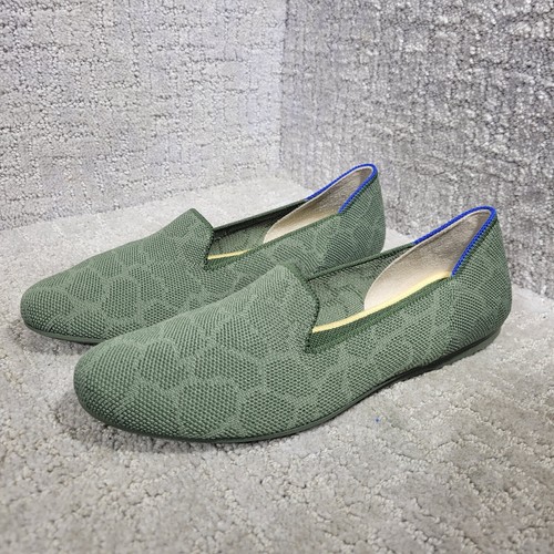 Scarpe da ballo basse Rothys The Moafer da donna taglia 8 verdi safari punta tonda - Foto 8 di 12
