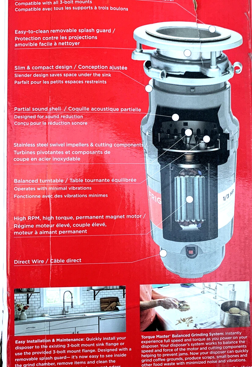 Frigidaire FF13DISPC1 HP Corded Garbage Disposal For, 58 OFF
