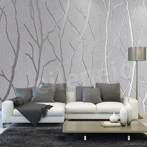 Silver Grey Wallpaper Modern 3D Embossed Striped Textured Feature Wall Cover*UK - Picture 31 of 31