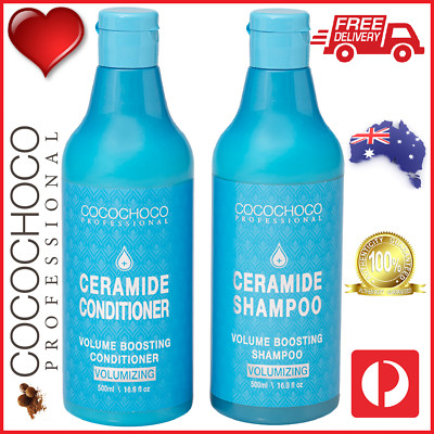    COCOCHOCO Pro CERAMIDE VOLUMIZING SHAMPOO + CONDITIONER 2 x 500ml Salon Hair