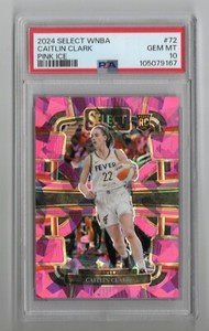 2024 Panini Select WNBA Pink Ice Prizm #72 Caitlin Clark Fever RC Rookie PSA 10