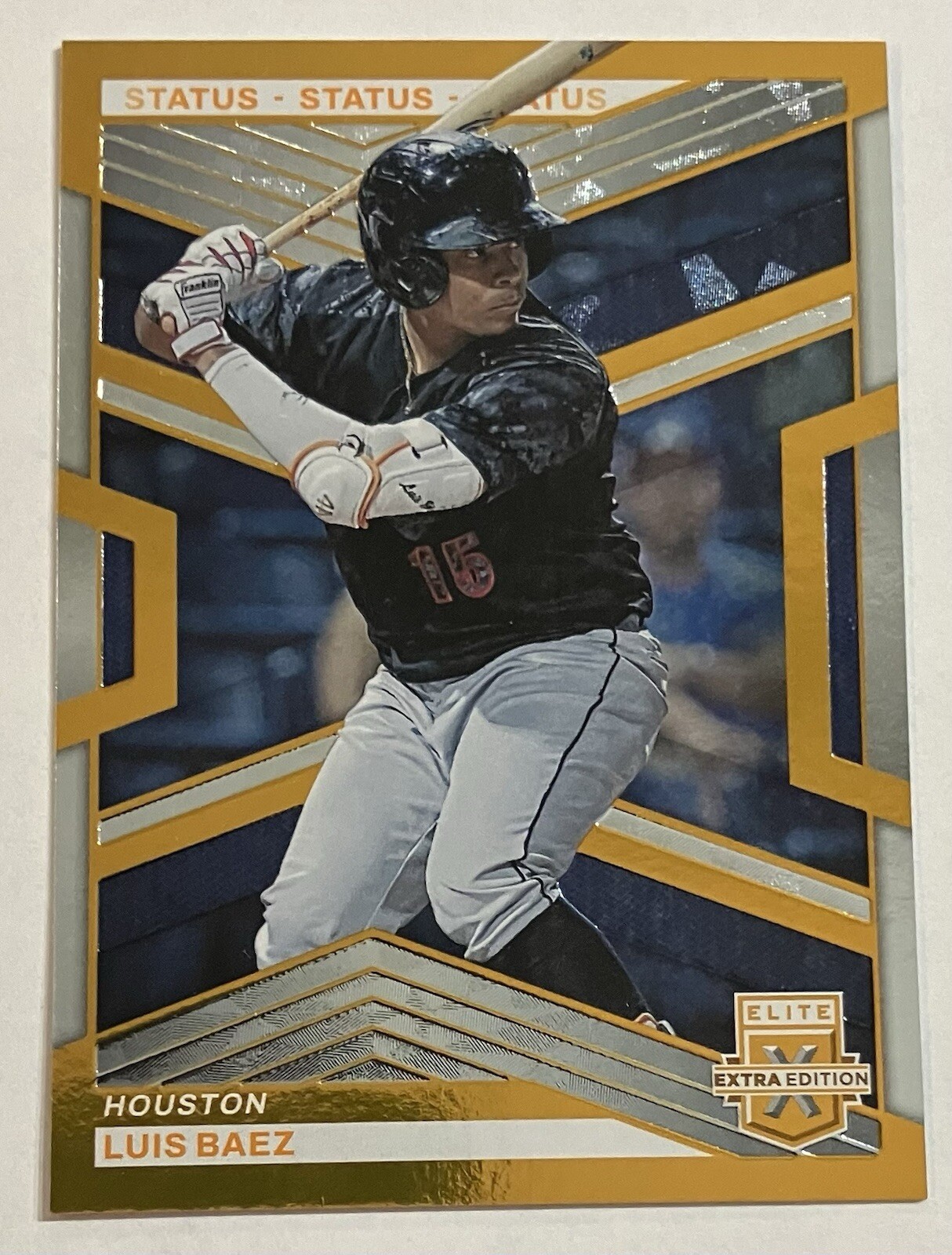 2023 Elite Extra Edition #118 Gold Refractor Luis Baez Status /275 RC