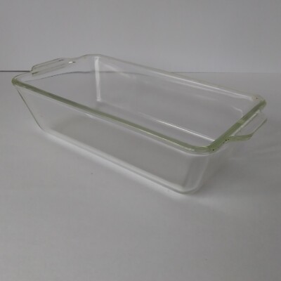 Pyrex 212 D-V Glass Loaf Pan with Handles 8.5 x 4.5 x 2.5 Baking Dish 1.5 Quart