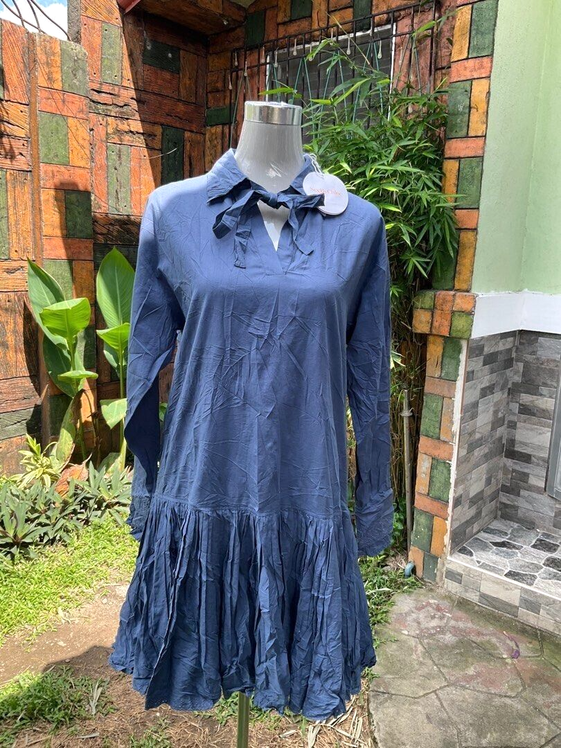 See By Chloe Baby Doll Dress With TAG Chloe 'Faded Indigo' Blue Dress EUR  36 | eBay