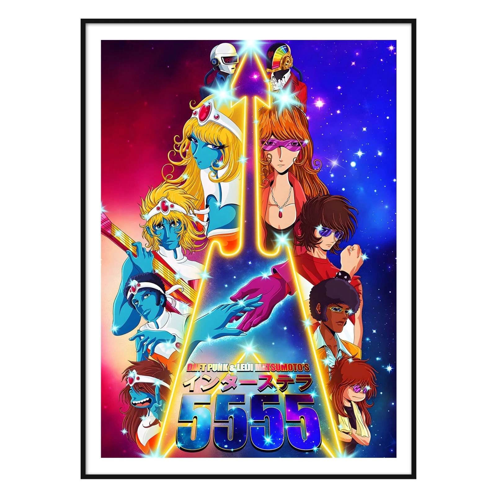Interstella 5555 Daft Punk and Leiji Matsumoto Vertical Poster