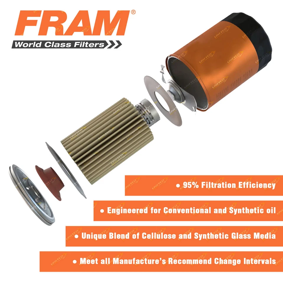 Fram Oil Filter for Ssangyong Korando Y200 Musso 601 602 Sport 10V Refer R2586P - image 2 of 2