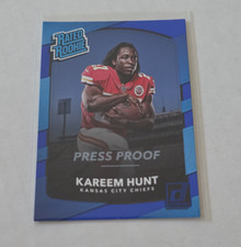 Panini 2017 Donruss Rated Rookie Press Proof Kareem Hunt #332 Kansas City Chiefs