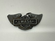 VINTAGE 1970s KAWASAKI MOTORCYCLE BELT BUCKLE Dirtbike Motocross Dirt Bike