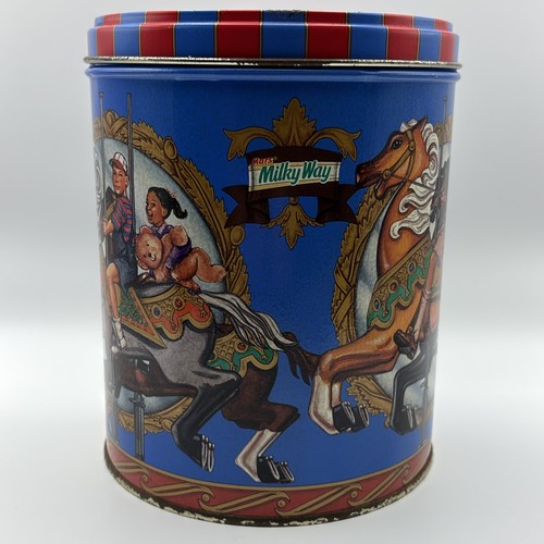 De colección ✅ 1991 Marte Vía Láctea Chocolate Caramelo Bar Circo Tema Lata Vacía Decoración del Hogar - Imagen 7 de 14