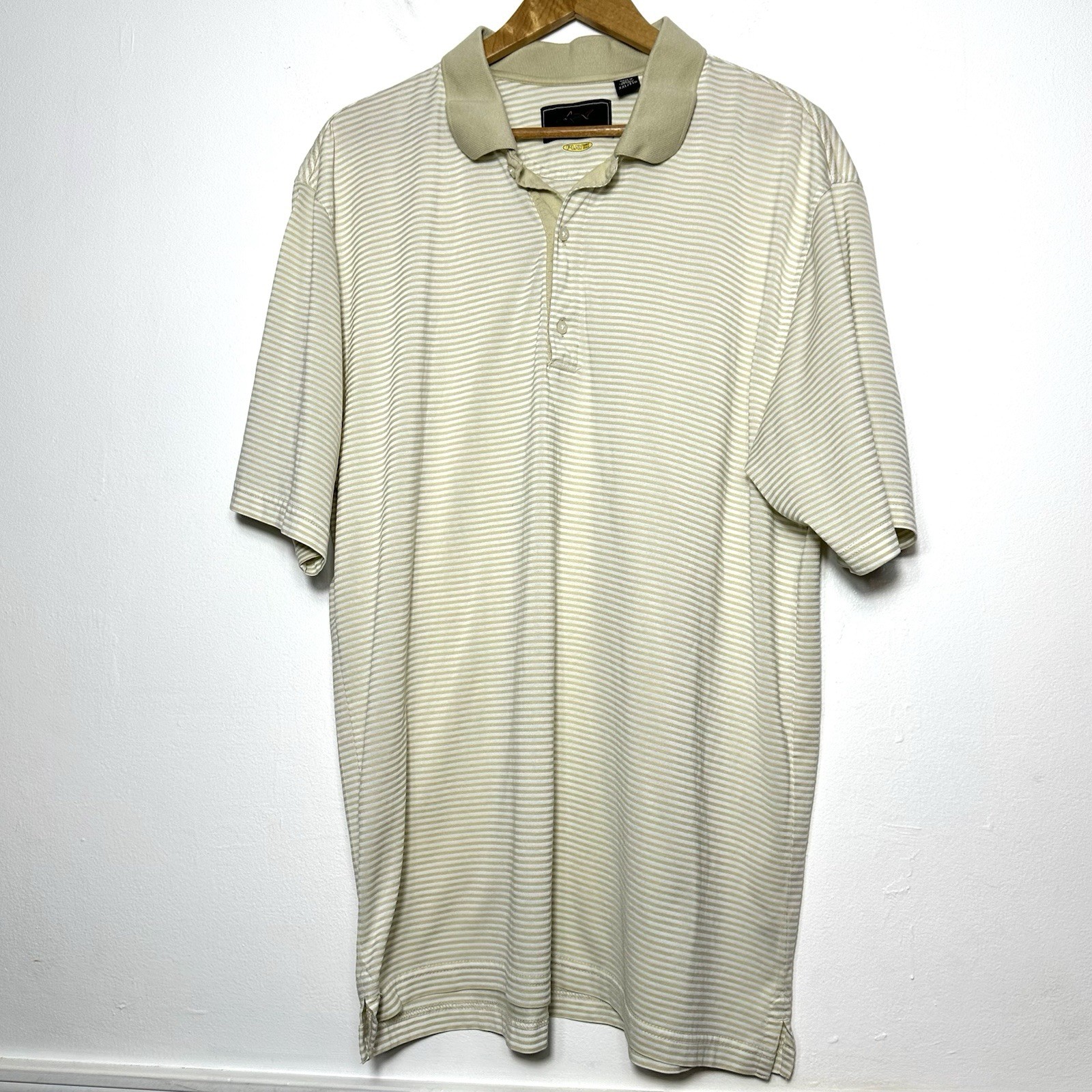 Greg Norman Polo Shirt Men’s XXL Striped Short Sleeve Collared Top