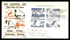 Mayfairstamps Canada FDC 1957 Things to Do Combo First Day Cover cca_06573
