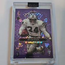 Wild Card 5 Card draw 1/1 Bo Jackson & Brian Bosworth Back2Back 2024 NFL