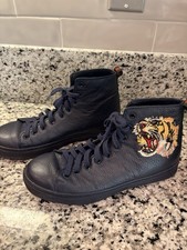 Gucci Signature Leather High Top Tiger
