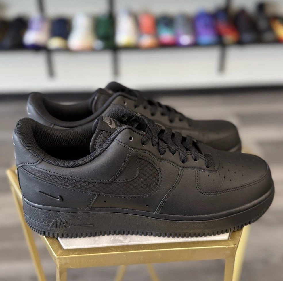 Nike Air Force 1 Low Triple Black Ripstop for Sale | Authenticity