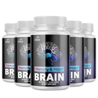 Memory & Mood Brain- Brain Support- 5 Bottles- 300 Capsules