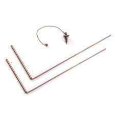 99.9 Copper Dowsing Rods - 2PCS Rod 11.8  5.12 Inch, gold