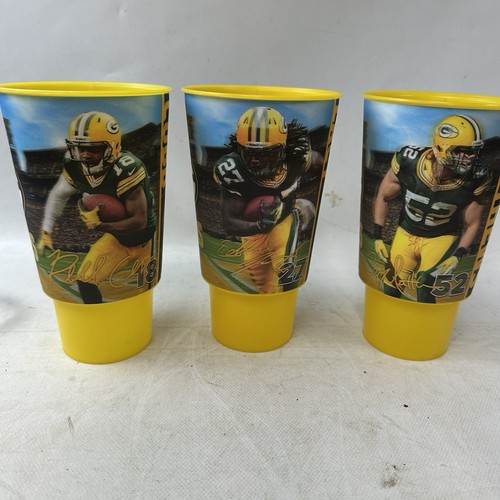 2014 Green Bay Packers 3 Player Cups Collector Series 3D Motion Kwik Trip Drink - Picture 3 of 8