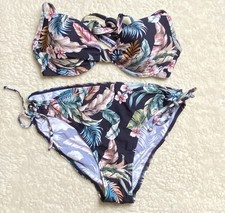 Esprit Bikini 2Teiler Push Up Bikini Gr .36/38 Cup A Neuwertig Blau Top Zustand