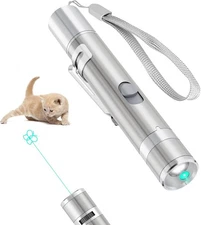 TBTeek Cat Toy, Unique Green Light, 7-in- 1 Modes, 1pc green light, silver 