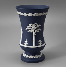 Wedgwood Jasperware Handcrafted Portland Blue Vase '73