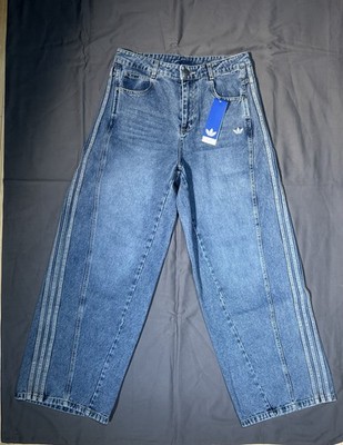 Adidas LOOSE DENIM PANTS, Blue ,28, JN0726