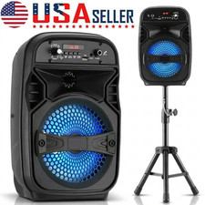 6.5" Portable PA Bluetooth Speaker System Rechargeable Party Speaker with Stand